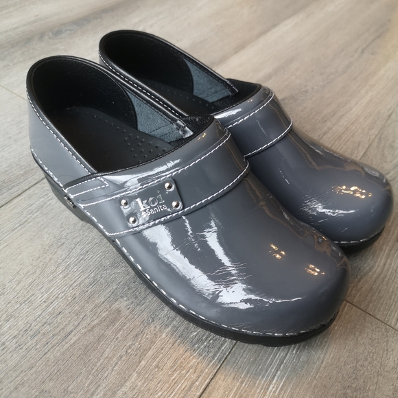 NEW! KOI Sanita Women's Lindsey Professional Clogs Nursing Shoes Patent leather - Picture 3 of 16